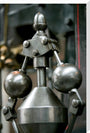 Detail showing the governor on the inverted vertical cross-compound steam engine stretched canvas extra large none Art Print - Science Museum Shop