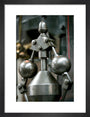 Detail showing the governor on the inverted vertical cross-compound steam engine art print small black Art Print - Science Museum Shop