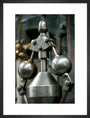 Detail showing the governor on the inverted vertical cross-compound steam engine art print medium black Art Print - Science Museum Shop