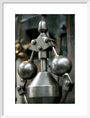 Detail showing the governor on the inverted vertical cross-compound steam engine art print medium white Art Print - Science Museum Shop