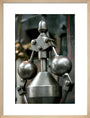 Detail showing the governor on the inverted vertical cross-compound steam engine art print medium natural Art Print - Science Museum Shop