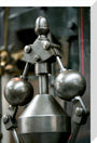 Detail showing the governor on the inverted vertical cross-compound steam engine stretched canvas medium none Art Print - Science Museum Shop