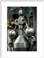 Detail showing the governor on the inverted vertical cross-compound steam engine art print large white Art Print - Science Museum Shop