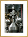 Detail showing the governor on the inverted vertical cross-compound steam engine art print extra large gold Art Print - Science Museum Shop