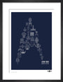 Science Museum Star Trek Ships of the Line art print extra small black Art Print - Science Museum Shop