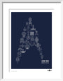Science Museum Star Trek Ships of the Line art print extra small white Art Print - Science Museum Shop