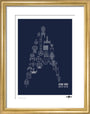 Science Museum Star Trek Ships of the Line art print extra small gold Art Print - Science Museum Shop