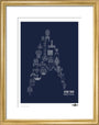 Science Museum Star Trek Ships of the Line art print small gold Art Print - Science Museum Shop