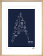 Science Museum Star Trek Ships of the Line art print small natural Art Print - Science Museum Shop