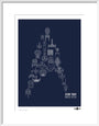 Science Museum Star Trek Ships of the Line art print medium white Art Print - Science Museum Shop