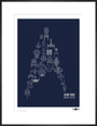 Science Museum Star Trek Ships of the Line art print large black Art Print - Science Museum Shop