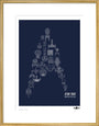 Science Museum Star Trek Ships of the Line art print large gold Art Print - Science Museum Shop