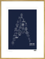 Science Museum Star Trek Ships of the Line art print extra large gold Art Print - Science Museum Shop