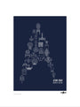 Science Museum Star Trek Ships of the Line art print extra large none Art Print - Science Museum Shop