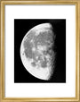 Transparency, 12x10 - Moon, last quarter. art print small gold Art Print - Science Museum Shop