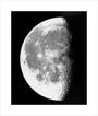 Transparency, 12x10 - Moon, last quarter. unstretched canvas medium none Art Print - Science Museum Shop