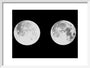 2 photographs of the moon art print extra small white Art Print - Science Museum Shop