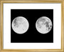 2 photographs of the moon art print small gold Art Print - Science Museum Shop