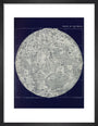 Chart of the Moon: A Handbook and Atlas of Astronomy art print extra small black Art Print - Science Museum Shop