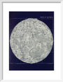 Chart of the Moon: A Handbook and Atlas of Astronomy art print extra small white Art Print - Science Museum Shop