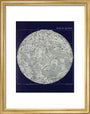 Chart of the Moon: A Handbook and Atlas of Astronomy art print small gold Art Print - Science Museum Shop
