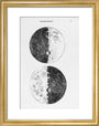 Galileo''s moon drawings, 1610. art print extra small gold Art Print - Science Museum Shop