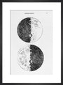 Galileo''s moon drawings, 1610. art print small black Art Print - Science Museum Shop