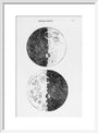 Galileo''s moon drawings, 1610. art print small white Art Print - Science Museum Shop