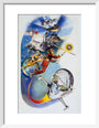 Anastasia, Mural painting panel of Dan Dare , by Frank Hampson, 1977. art print extra small white Art Print - Science Museum Shop