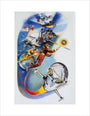 Anastasia, Mural painting panel of Dan Dare , by Frank Hampson, 1977. art print small none Art Print - Science Museum Shop