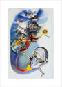 Anastasia, Mural painting panel of Dan Dare , by Frank Hampson, 1977. unstretched canvas medium none Art Print - Science Museum Shop