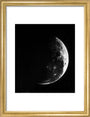 Diapositive photograph in passe partout frame showing the Sun during the partial phase of the 1860 solar eclipse viewed from Northern Spain. art print extra small gold Art Print - Science Museum Shop