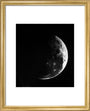 Diapositive photograph in passe partout frame showing the Sun during the partial phase of the 1860 solar eclipse viewed from Northern Spain. art print small gold Art Print - Science Museum Shop