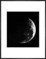 Diapositive photograph in passe partout frame showing the Sun during the partial phase of the 1860 solar eclipse viewed from Northern Spain. art print medium black Art Print - Science Museum Shop