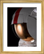 Apollo 17 A7LB Lunar Extravehicular Mobility Unit Space Suit, replica, by Guard-Lee Inc., c. 1982-2010 art print extra small gold Art Print - Science Museum Shop