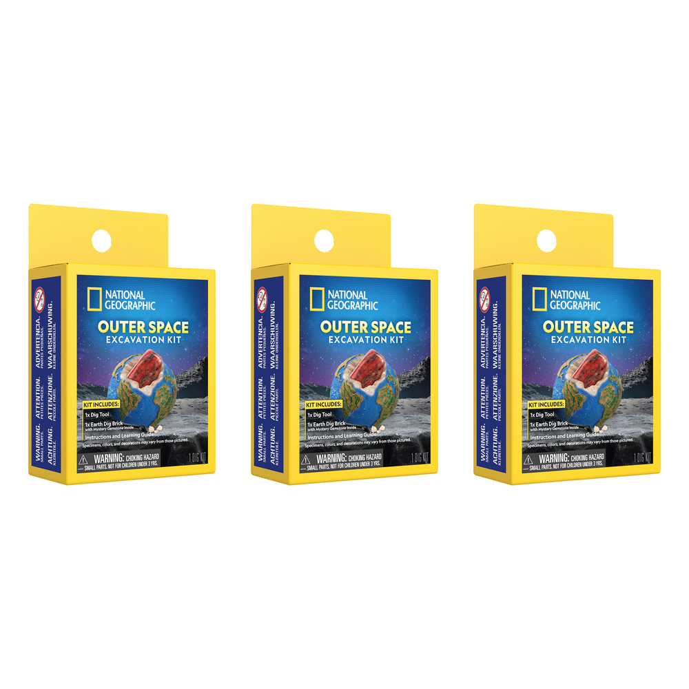 National Geographic Outer Space Excavation Kit Set of 3 Kits - Science Museum Shop