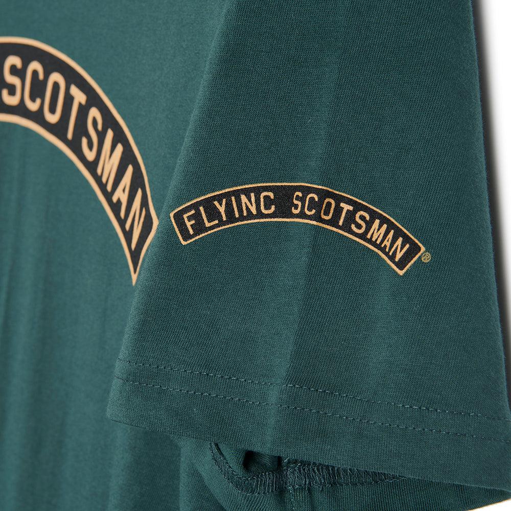 National Railway Museum Flying Scotsman Nameplate T-Shirt - detail - Science Museum Shop