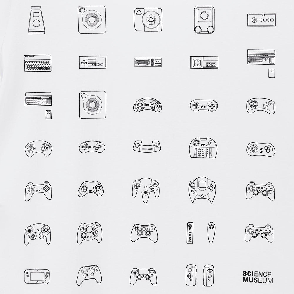 Science Museum Game Controllers T-Shirt Clothing - Science Museum Shop