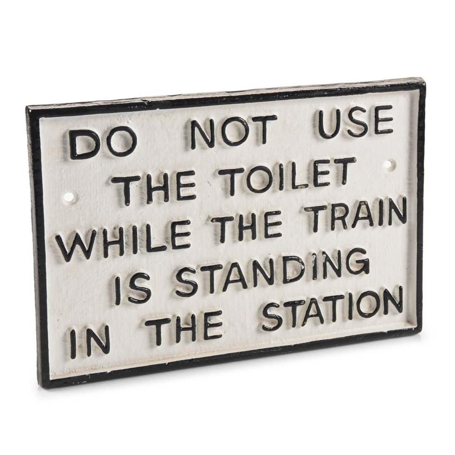 Do Not Use The Toilet Retro Cast Iron Wall Sign - Metal Signs - Science Museum Shop