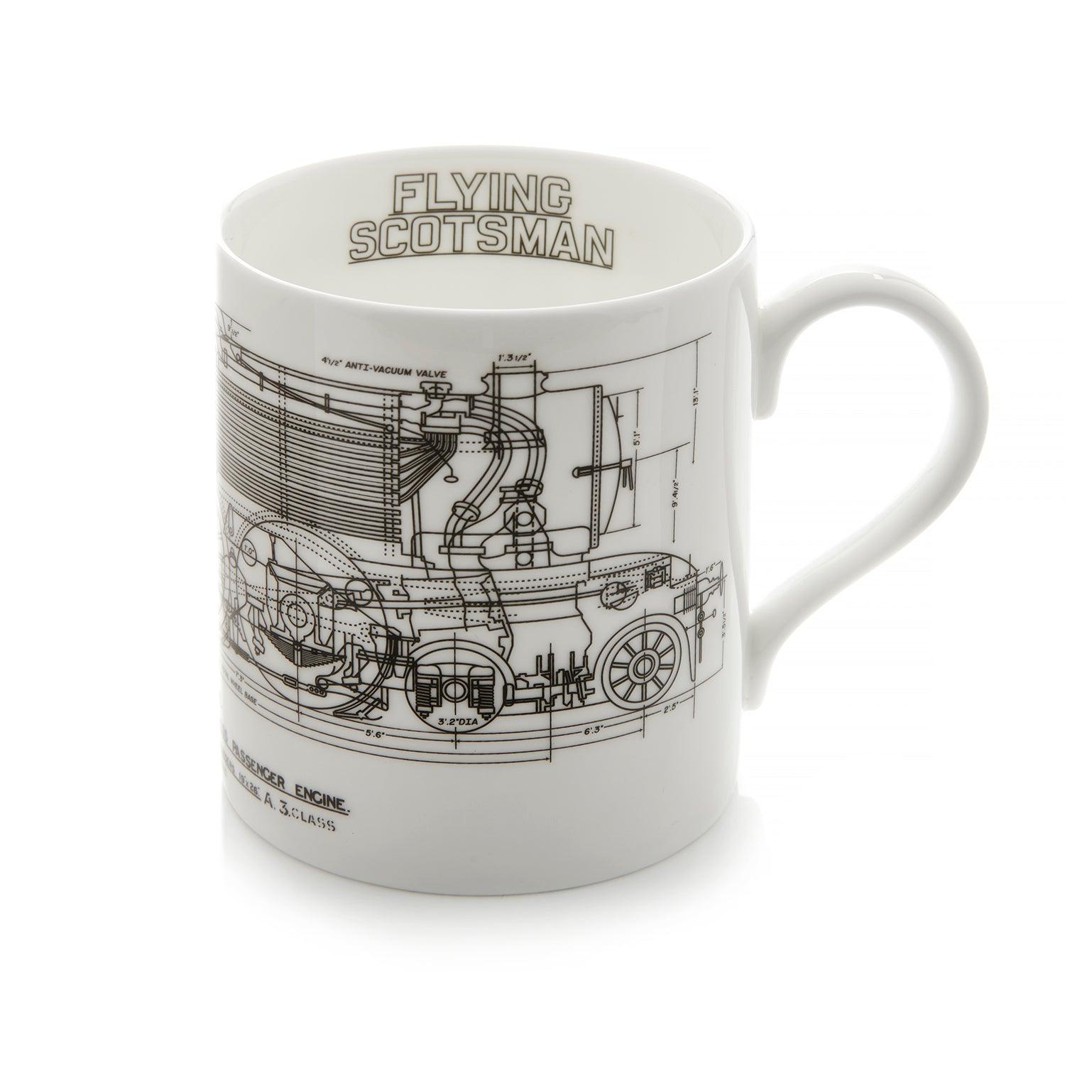 National Railway Museum Flying Scotsman Blueprint Mug - Mugs - Science Museum Shop