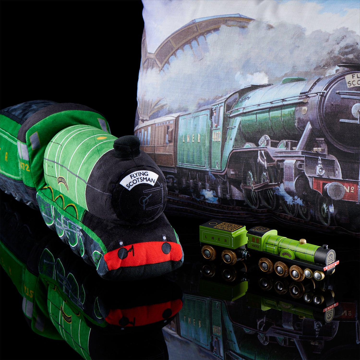 National Railway Museum Flying Scotsman Plush Train, Toy Train and Cushion - Science Museum Shop